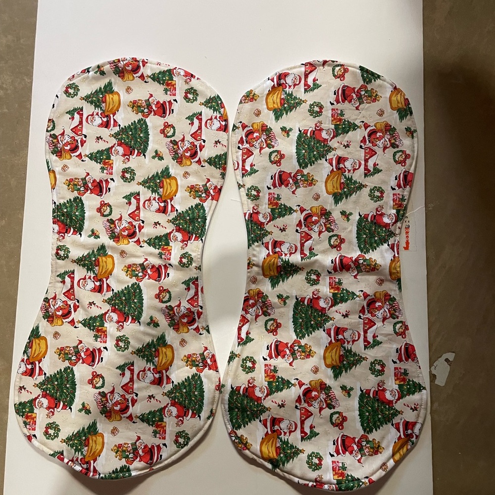 Festive Santa and Tree Burp Cloths